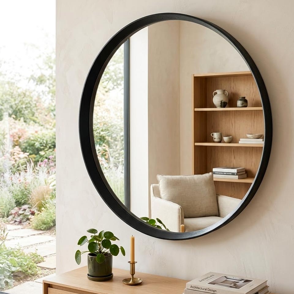 Espelho SCANDI Preto D.100cm