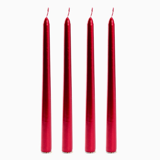 Velas SHINE Vermelho 25cm 4uni