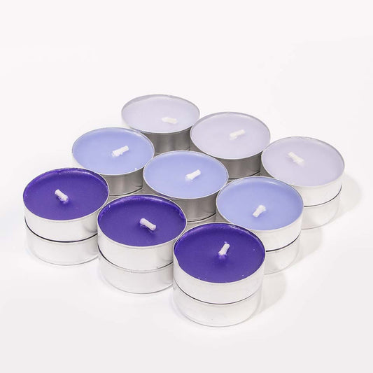 Conjunto de 18 Velas TEALIGHT Creme de Mirtilo