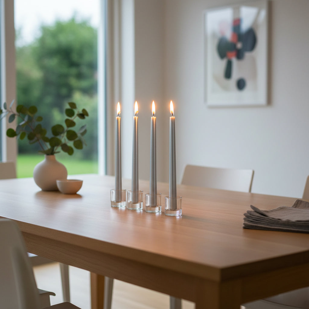 Conjunto de 4 Velas GLOW Prateado