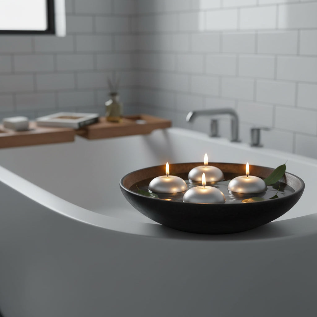 SHINE Silver Candles 25cm 4-pack