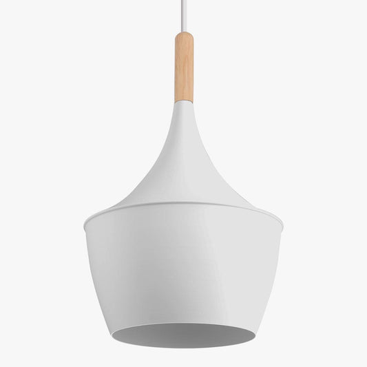 Candeeiro Suspenso LOMIR Branco D.24x38cm