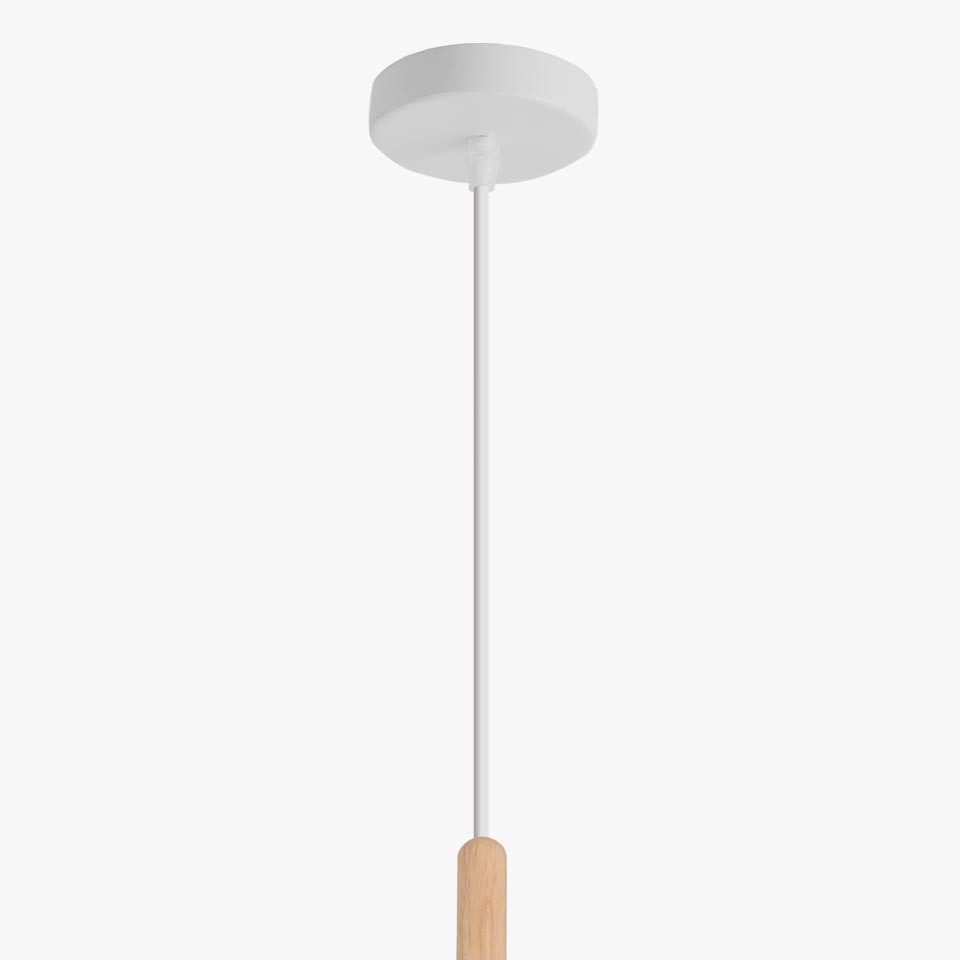 Candeeiro Suspenso LOMIR Branco D.24x38cm