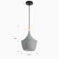 Candeeiro Suspenso LOMIR Cinza D.24x38cm