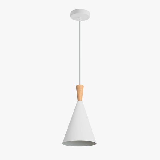 Candeeiro Suspenso PRISMARA Branco D.18.5x36cm