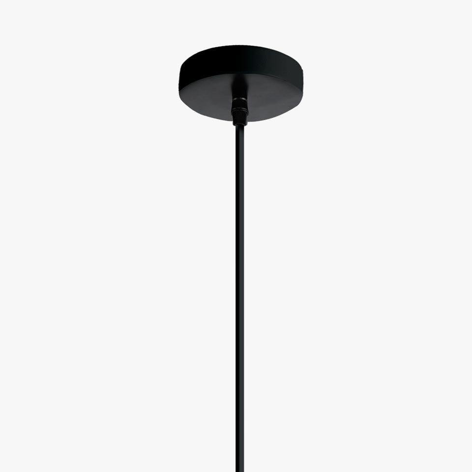 Candeeiro Suspenso PRISMARA Preto D.18.5x36cm