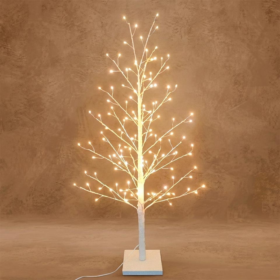 Árvore de Natal MANTY LED Branco Glitter A.90cm