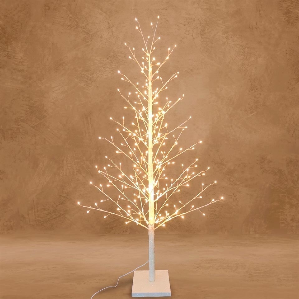 Árvore de Natal MANTY LED Branco Glitter A.120cm