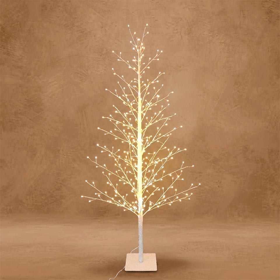 Árvore de Natal MANTY LED Branco Glitter A.150cm
