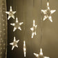 Cortina de luzes de Natal LED ESTRELA 150 luzes