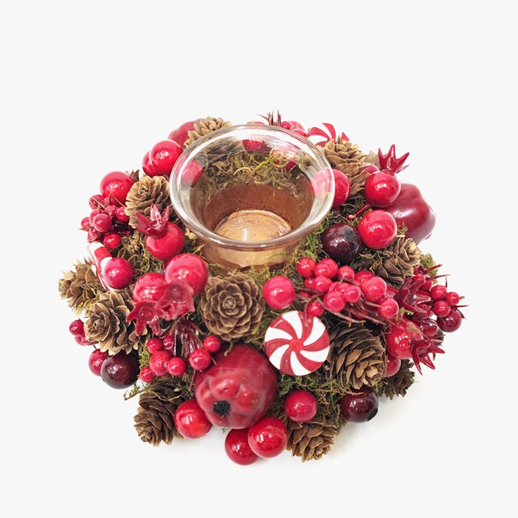 Castiçal de Natal CANDYWOOD 18x9cm