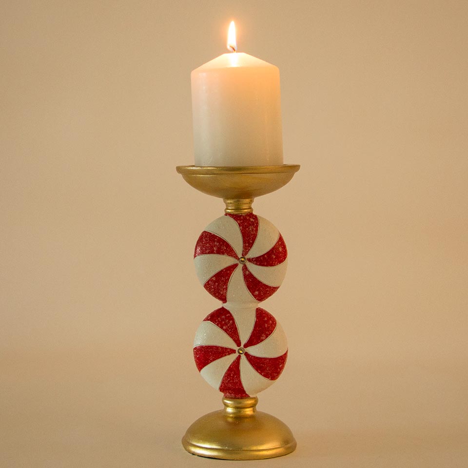 Castiçal decorativo KANDLER D9.5x22.5cm