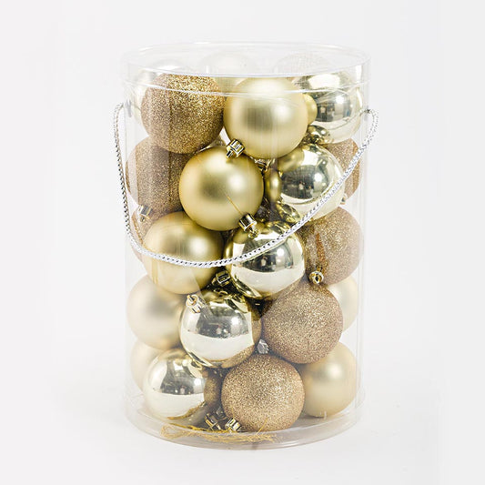 Conjunto de 31 Bolas de Natal ORO DI NATALE Dourado