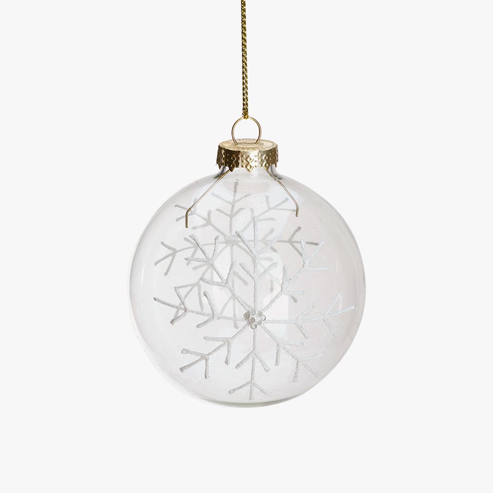 Bola de Natal SNOWFLAKE D. 8cm