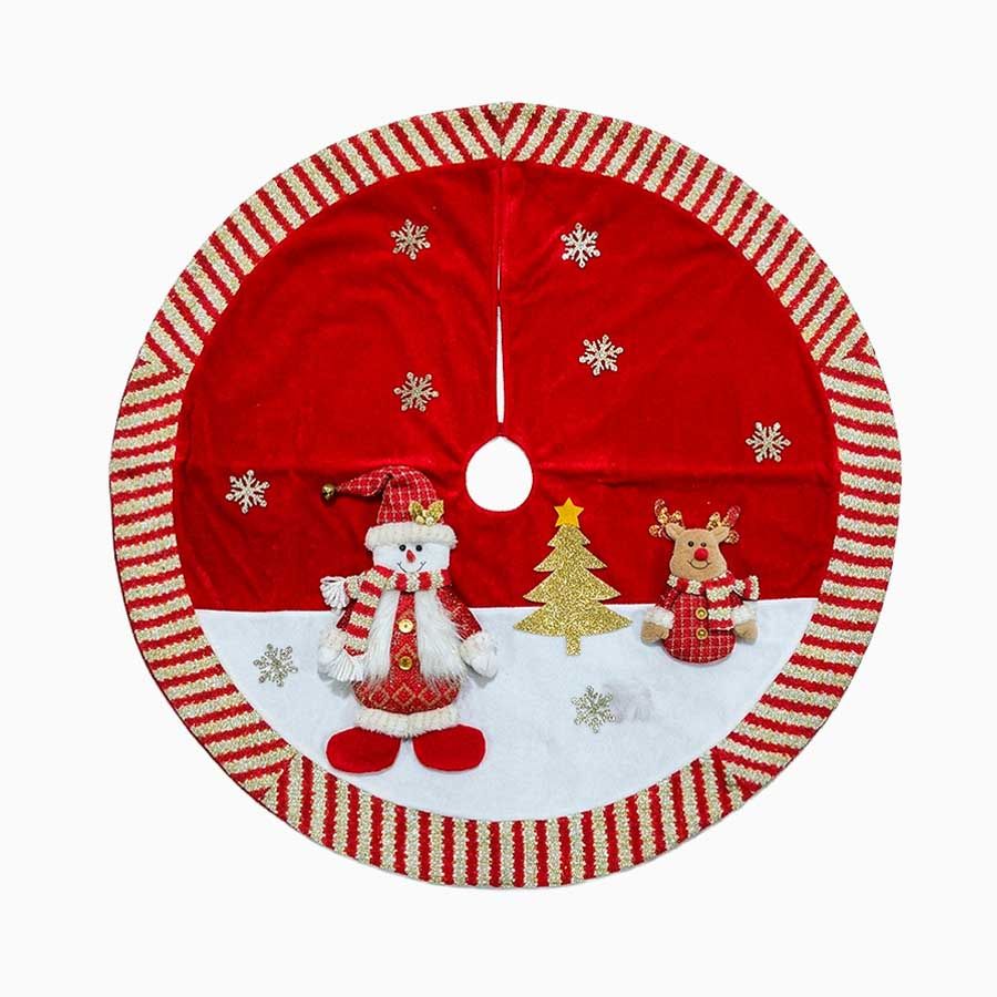 Saia para Árvore de Natal GOLDEN STRIPE Snowman 105cm