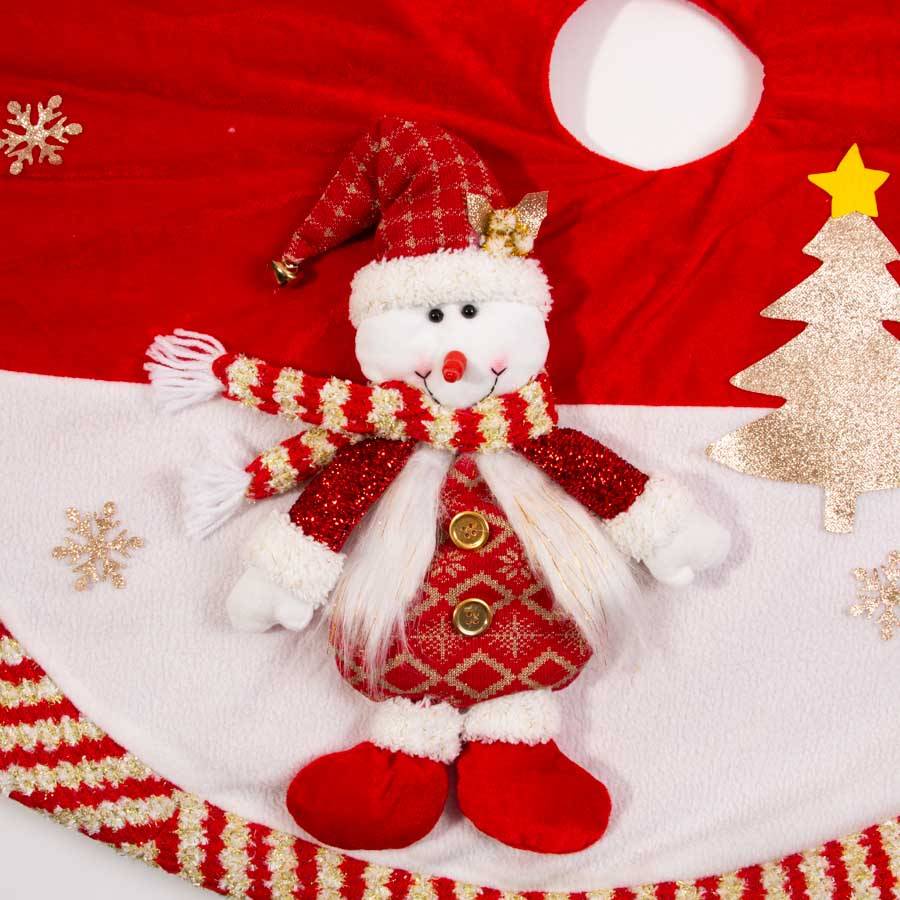 Saia para Árvore de Natal GOLDEN STRIPE Snowman 105cm