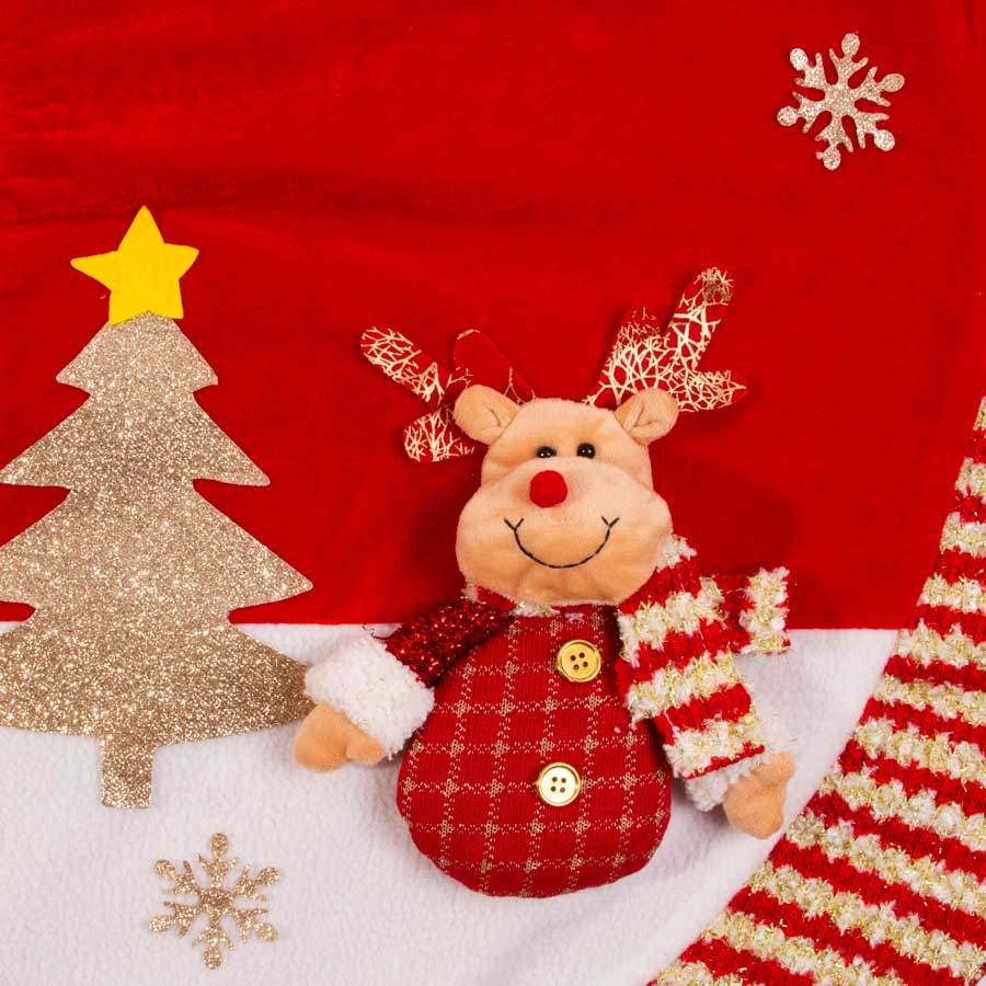 Saia para Árvore de Natal GOLDEN STRIPE Snowman 105cm