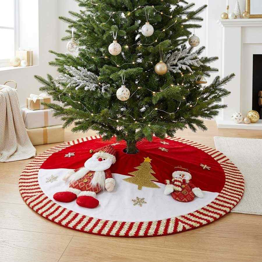 Christmas Tree Skirt STARRY SANTA D. 120cm