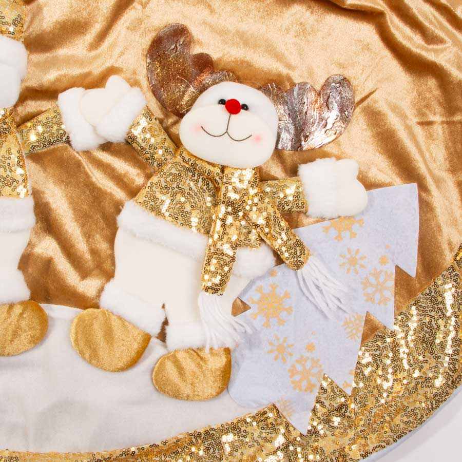 Christmas Tree Skirt STARRY SANTA D. 120cm