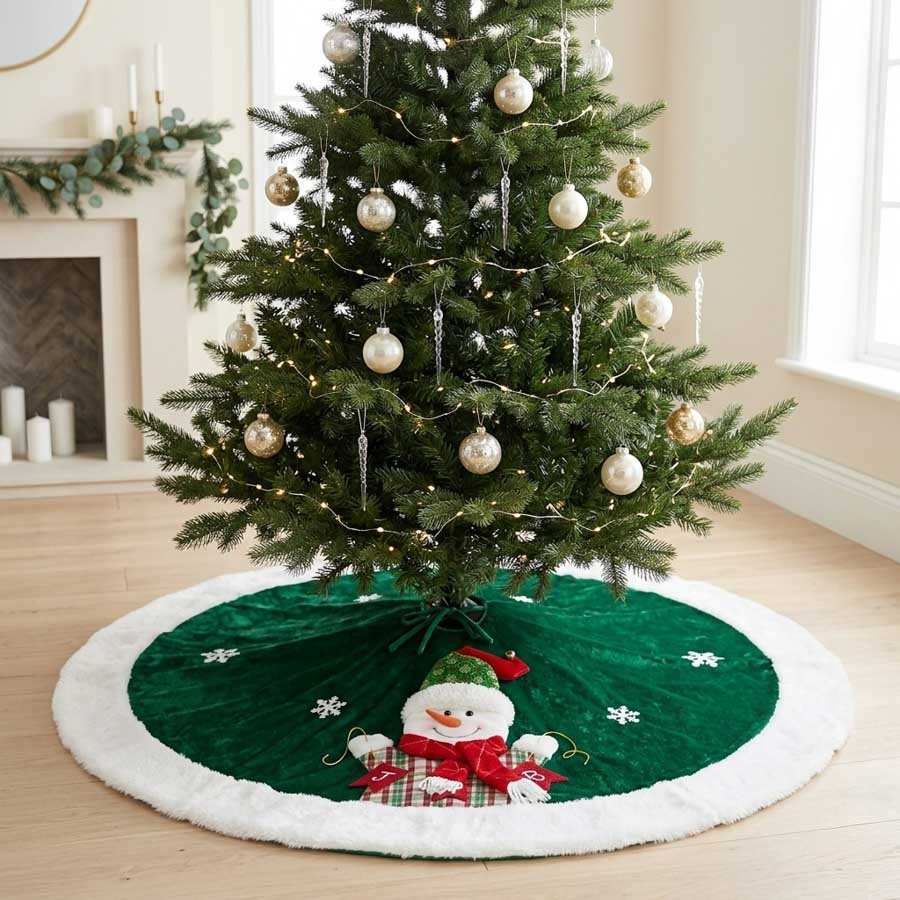Christmas Tree Skirt STARRY SANTA D. 120cm