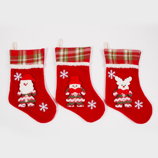 RED Decorative Christmas Stocking