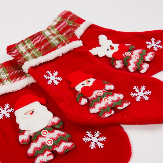 RED Decorative Christmas Stocking