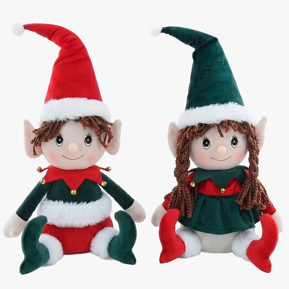 Decorative Christmas Bear Boy Doll, 52cm tall.