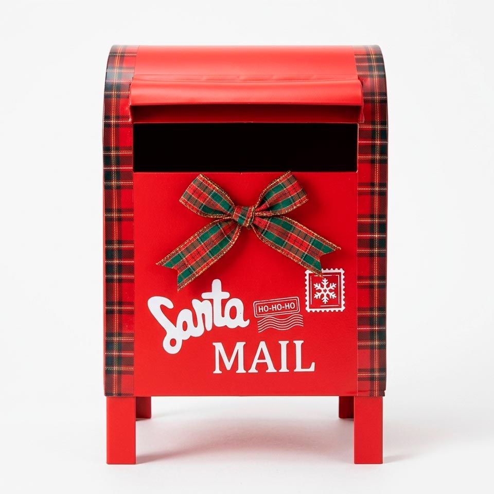 Caixa de Correio Decorativa de Natal SANTAMAIL 30cm