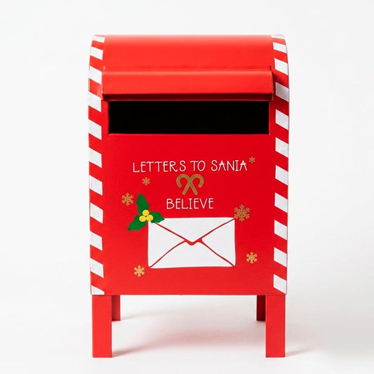 Caixa de Correio Decorativa de Natal BELIEVE 34cm