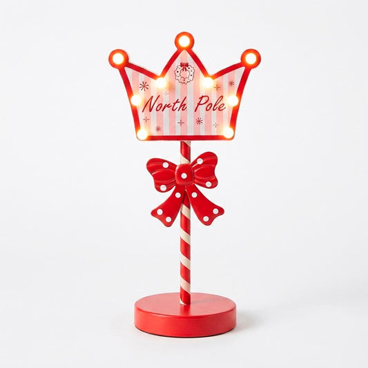 Placa Decorativa de Natal NORTHPOLE 32cm