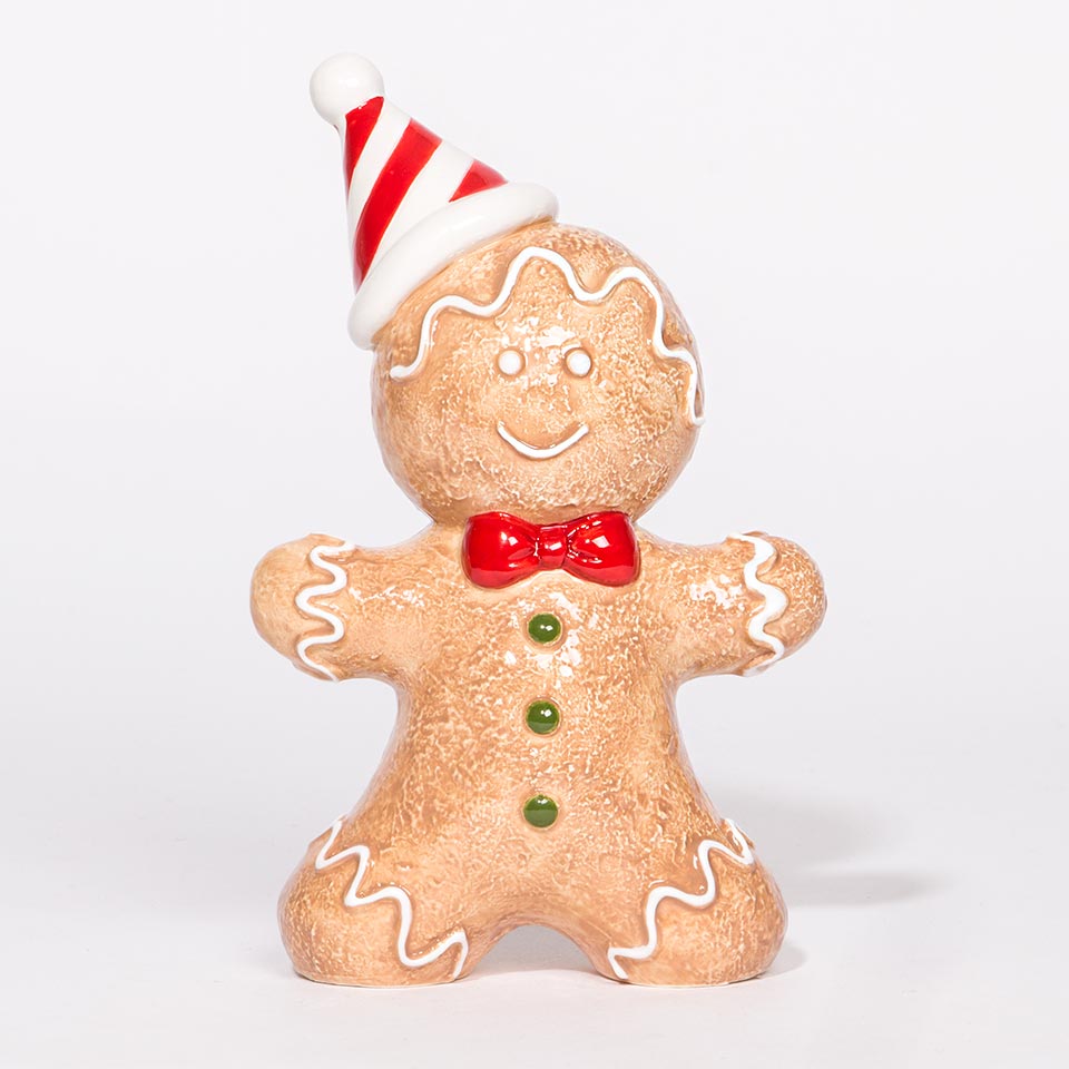 Boneco Decorativo BOY GINGERBREAD 12.2x5.9x19.2cm