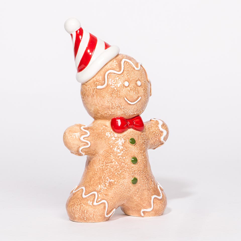 Boneco Decorativo BOY GINGERBREAD 12.2x5.9x19.2cm