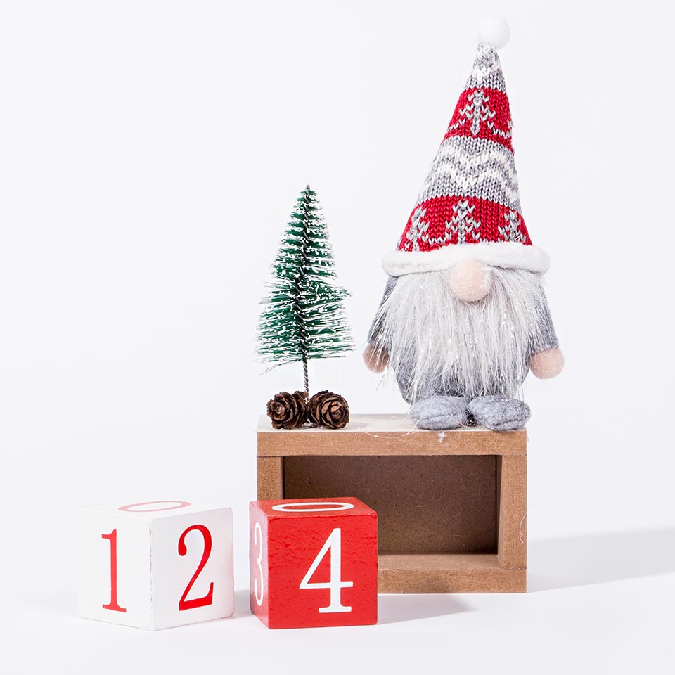 Boneco Decorativo Com Calendário JOLLY DAYS 11.5x4.8x21cm