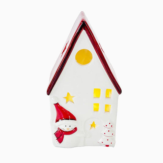 Casa de Natal Decorativa GLEE com Luz LED 9.2x6.5x17cm