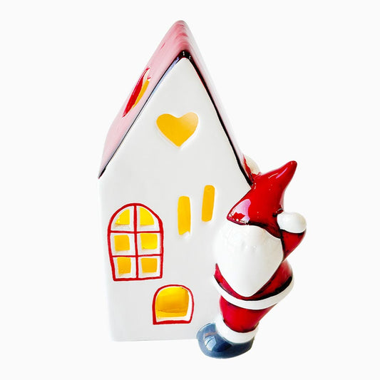 Casa de Natal Decorativa NOEL com Luz LED 10.5x7x16.7cm