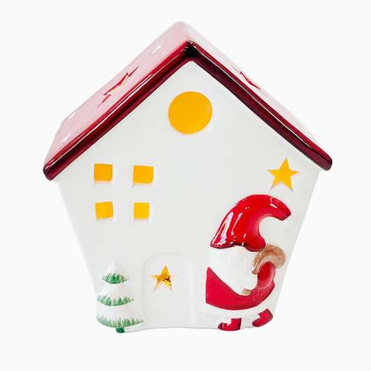 Casa de Natal Decorativa LUMEN com Luz LED 13x6.6x14.9cm