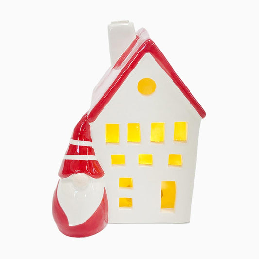 Casa de Natal Decorativa COSTOS com Luz LED 10.5x7.5x13.3cm