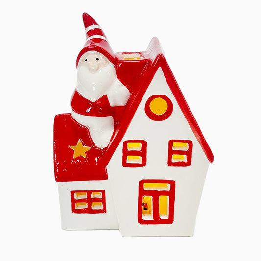 Casa de Natal Decorativa MIRUM com Luz LED 11.8x7.3x16.2cm