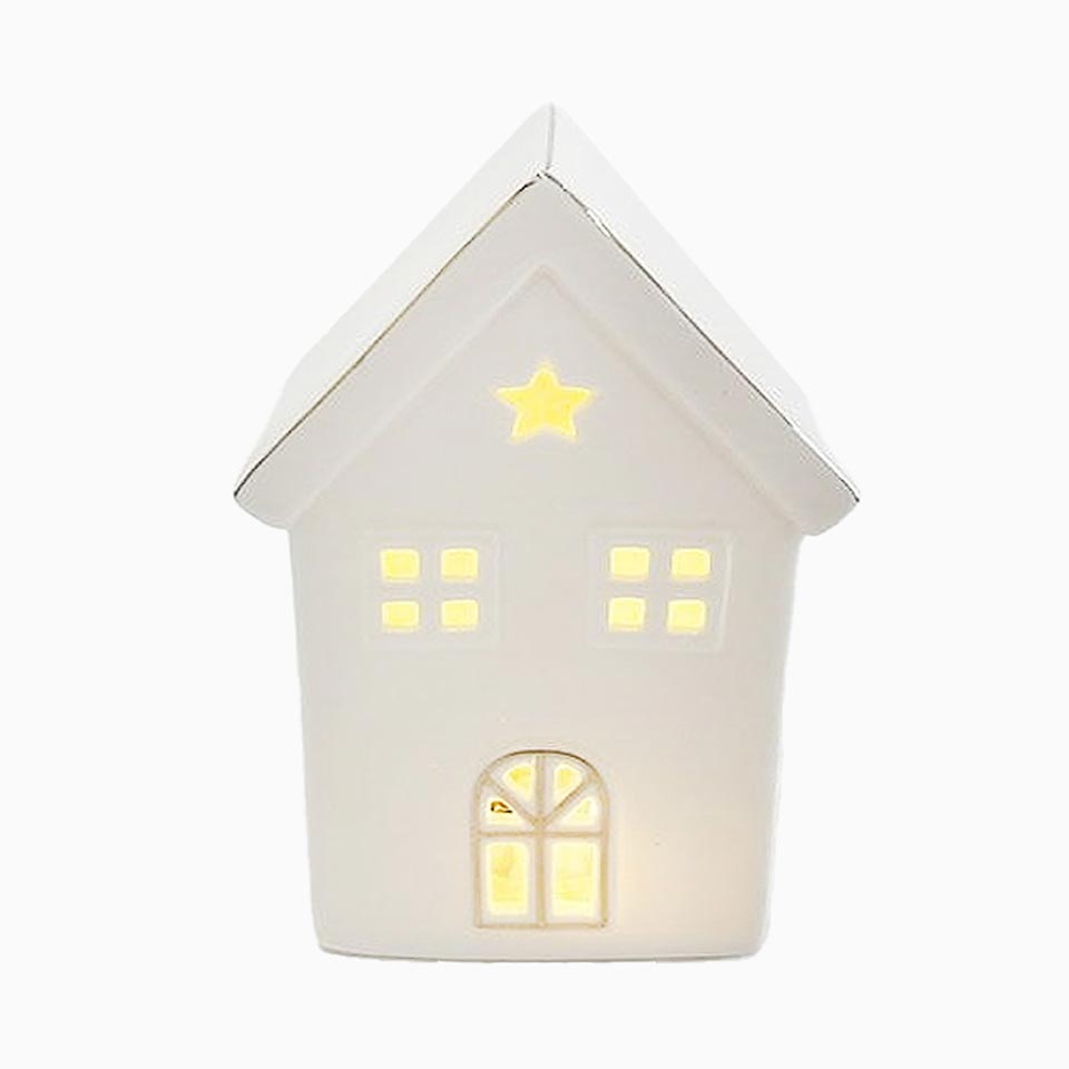 Casa Decorativa PAX com Luz LED 9.8x6.7x16.5cm
