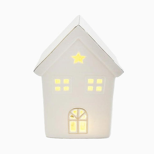 Casa Decorativa PAX com Luz LED 9.8x6.7x16.5cm
