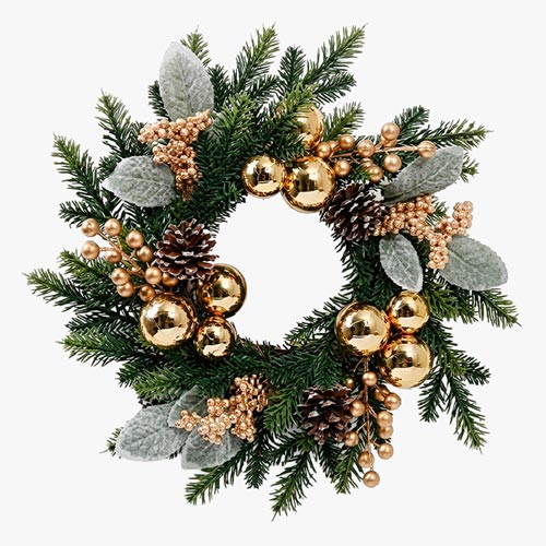 GOLDEN BERRIES Christmas garland D. 45cm