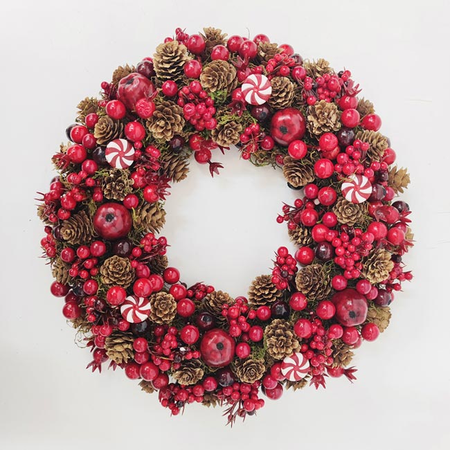 GOLDEN BERRIES Christmas garland D. 45cm