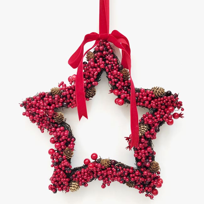 Decorative Christmas Star HOLLY 28x36.5cm
