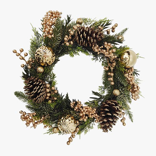 GOLDEN BERRIES Christmas garland D. 45cm