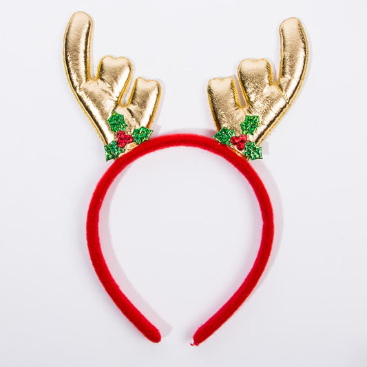 RENNE Gold Christmas Headband