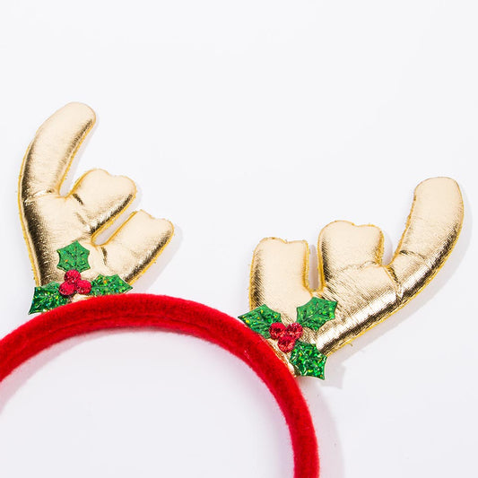 RENNE Gold Christmas Headband