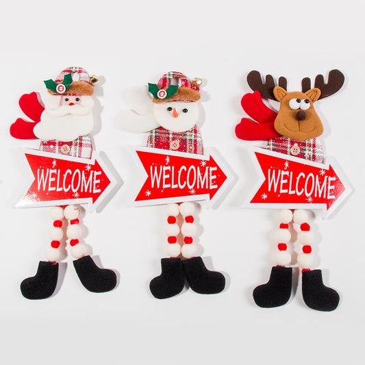 Decorativo de Natal WELCOME 17x35cm