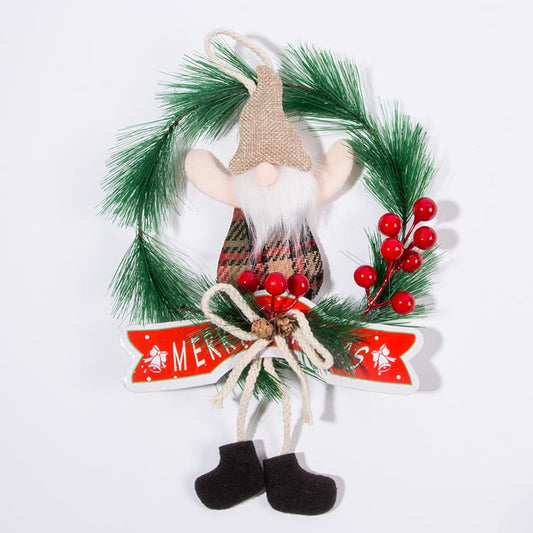 Christmas Wreath GNOME XMAS D.15cm