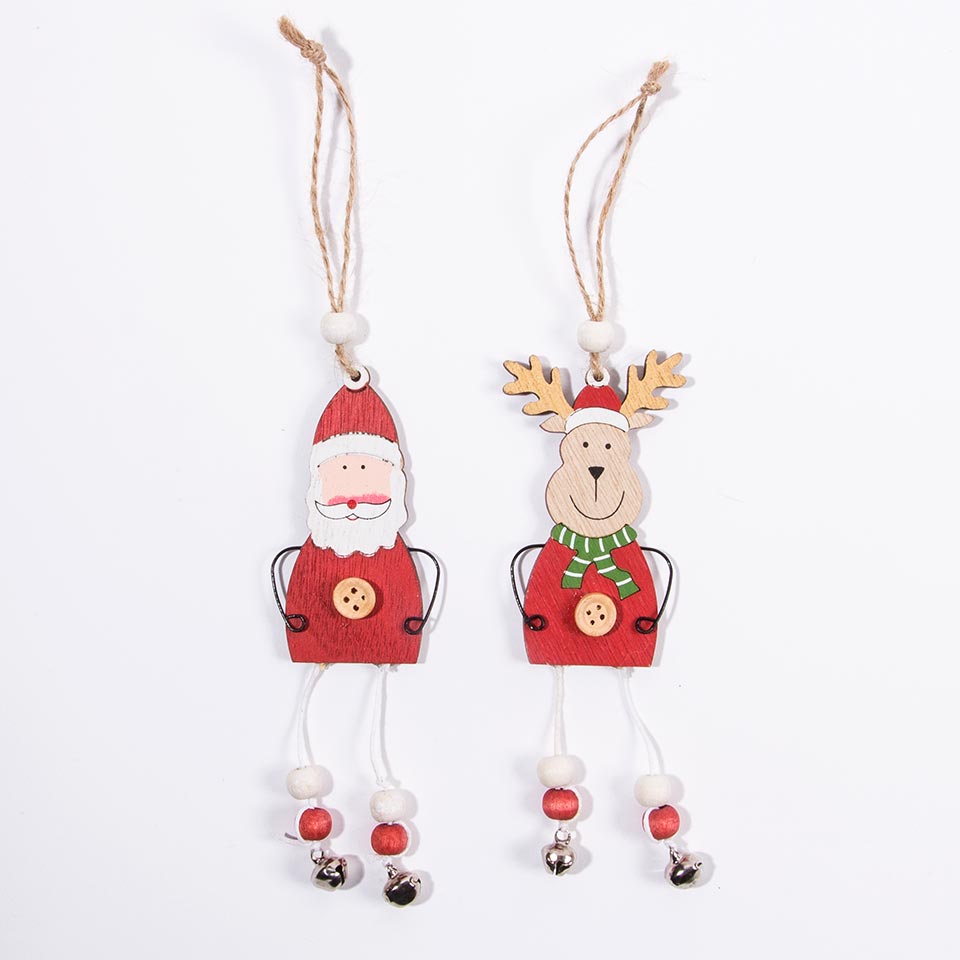 Conjunto de 2 Enfeites de Natal JOLLYCHARMS 4x8.5cm