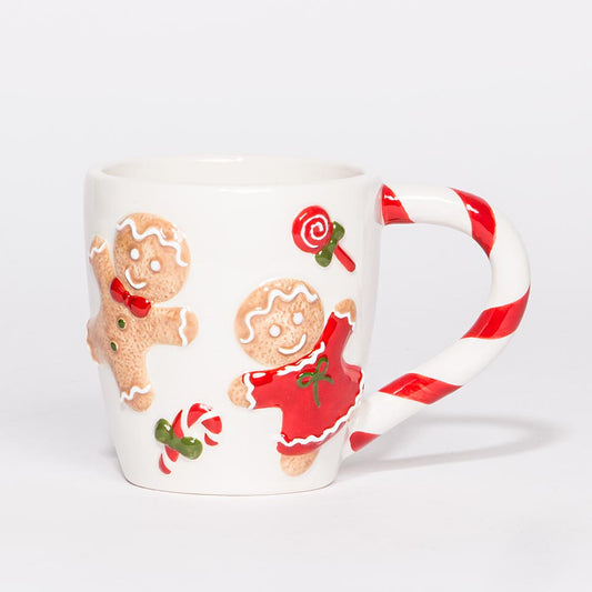 Caneca de Natal GINGERBREAD CANDYS Branca 33cl